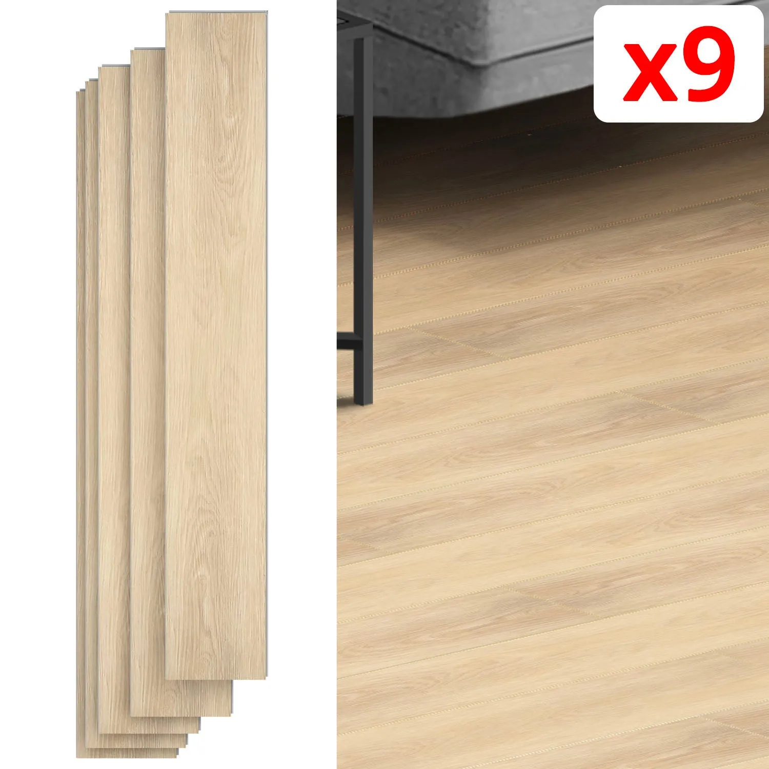 9-pcs Parquet Floor Tile (18 x 122cm)