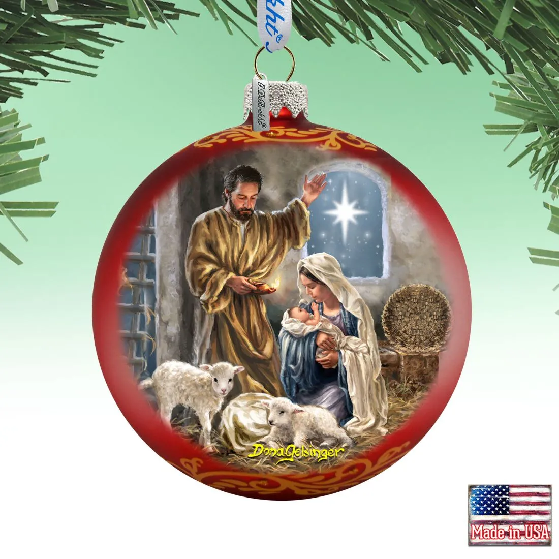 A Star Is Born Glass Ornament Limited Edition by G. DeBrekht - Nativity Holiday Décor - 73909