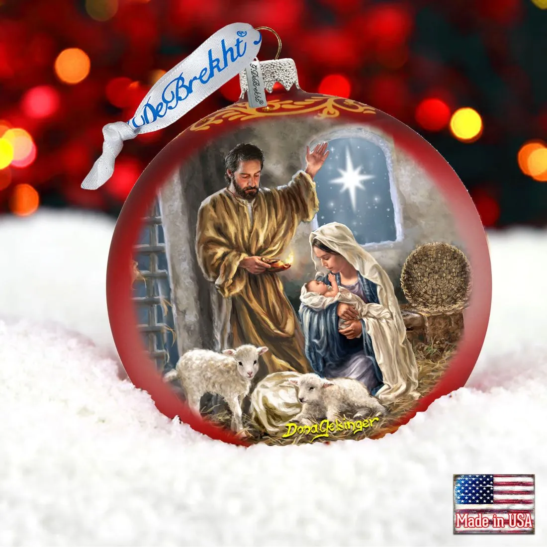 A Star Is Born Glass Ornament Limited Edition by G. DeBrekht - Nativity Holiday Décor - 73909