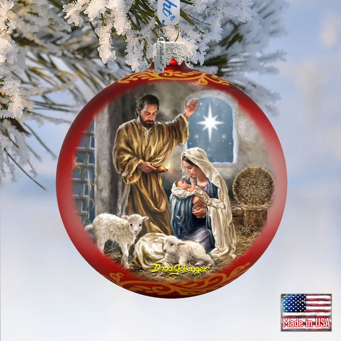 A Star Is Born Glass Ornament Limited Edition by G. DeBrekht - Nativity Holiday Décor - 73909