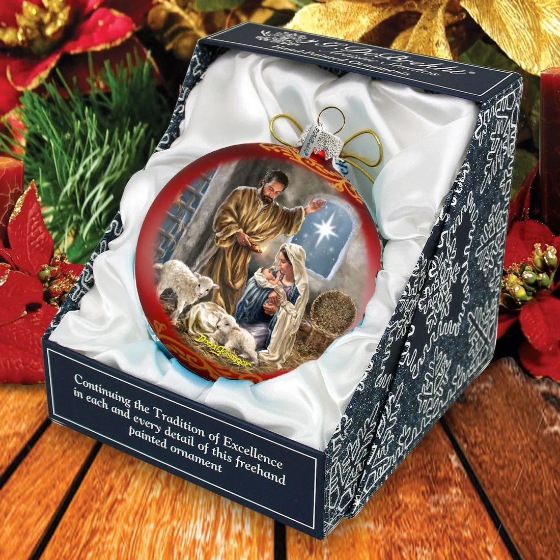 A Star Is Born Glass Ornament Limited Edition by G. DeBrekht - Nativity Holiday Décor - 73909