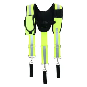 Aisenin Men's Reflective Safety Suspenders with Swivel Hooks & Tool Belt Loops