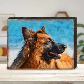 Amadeus German Shepherd Wooden Wall Art by Nature Wonders - Pets Dog and Cats Décor - 95343B