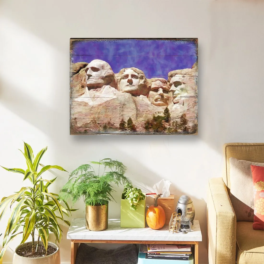 Amarante Mount Rushmore Wooden Wall Art by Nature Wonders - Nature Wildlife Décor  - 95247B