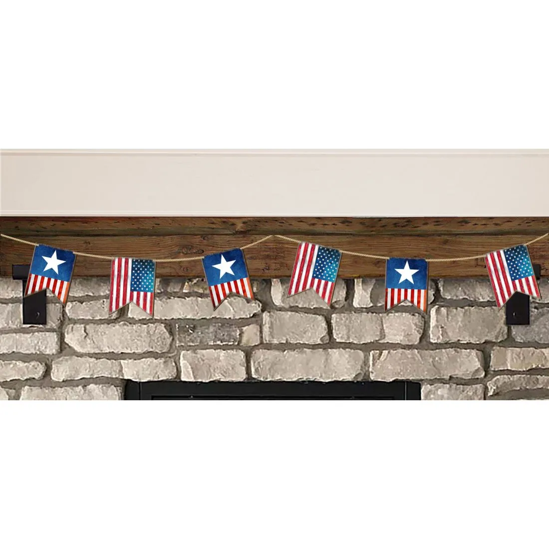 American Patriotic Composition Set of 15 Wall Block by G. DeBrekht - American Patriotic Décor - 852760-S15