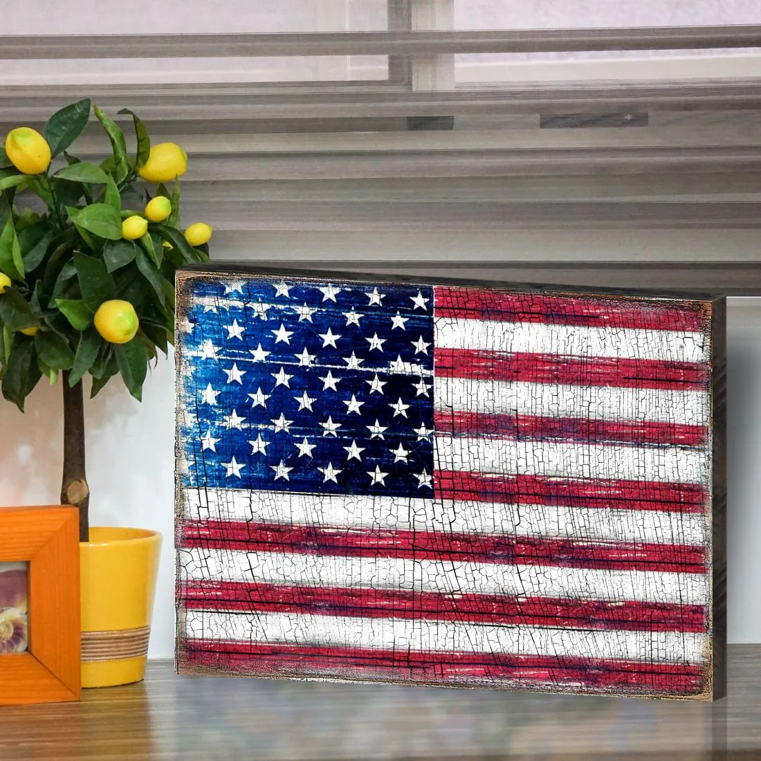 American Patriotic Composition Set of 15 Wall Block by G. DeBrekht - American Patriotic Décor - 852760-S15