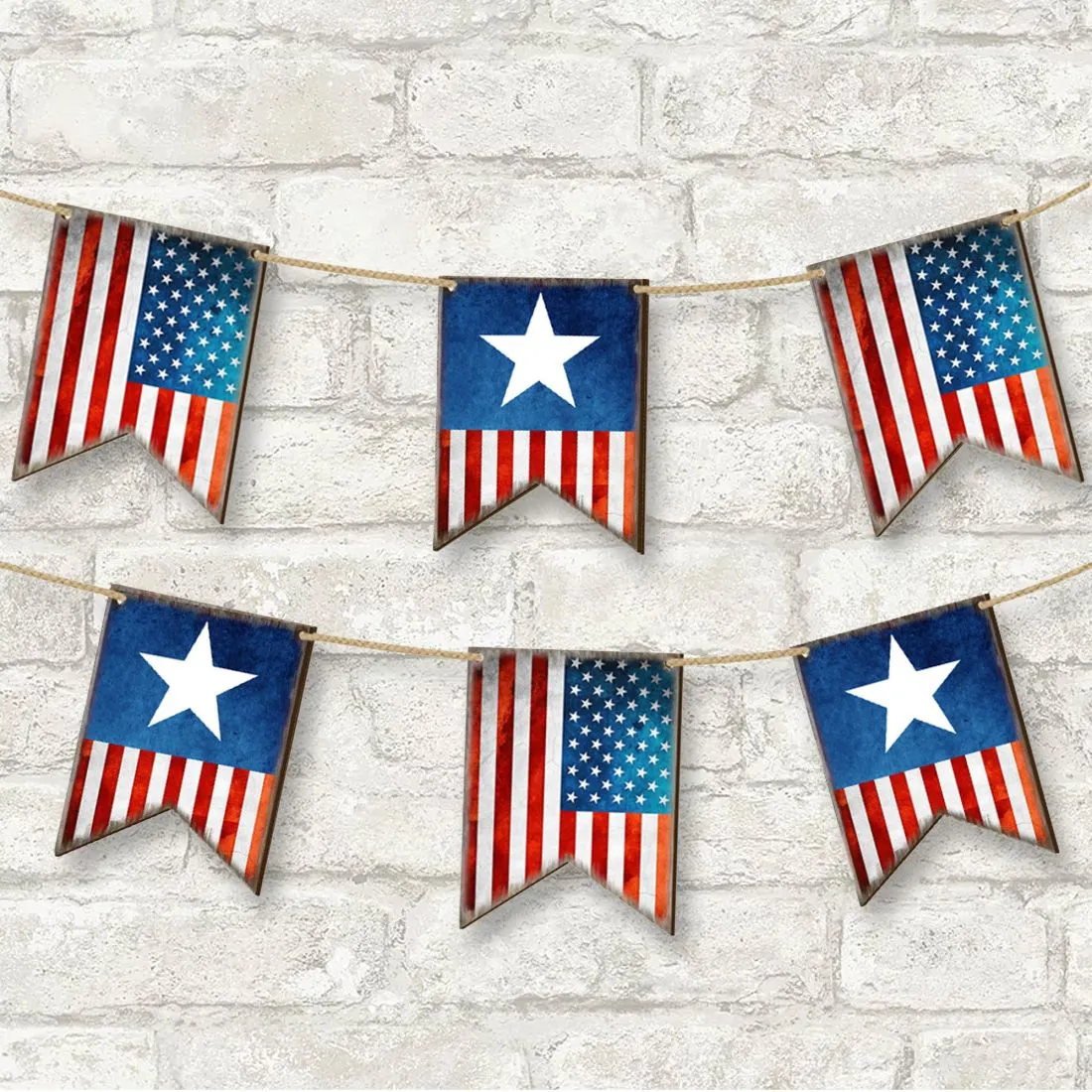 American Patriotic Composition Set of 15 Wall Block by G. DeBrekht - American Patriotic Décor - 852760-S15