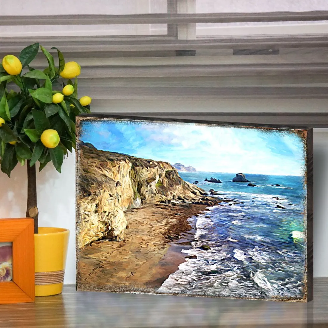 Beach Wood Wooden Coastal Wall Art by Nature Wonders - Coastal Sea-Life Décor - 95272B