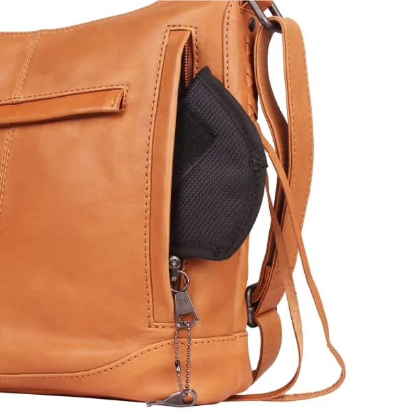 Blake Leather Concealed Carry Scooped Leather Crossbody Purse