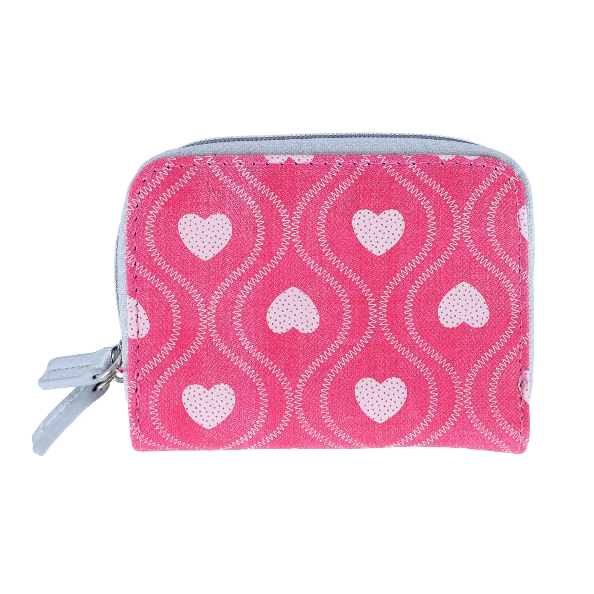 Buxton Swervy Hearts Print Vegan Leather Wizard Wallet