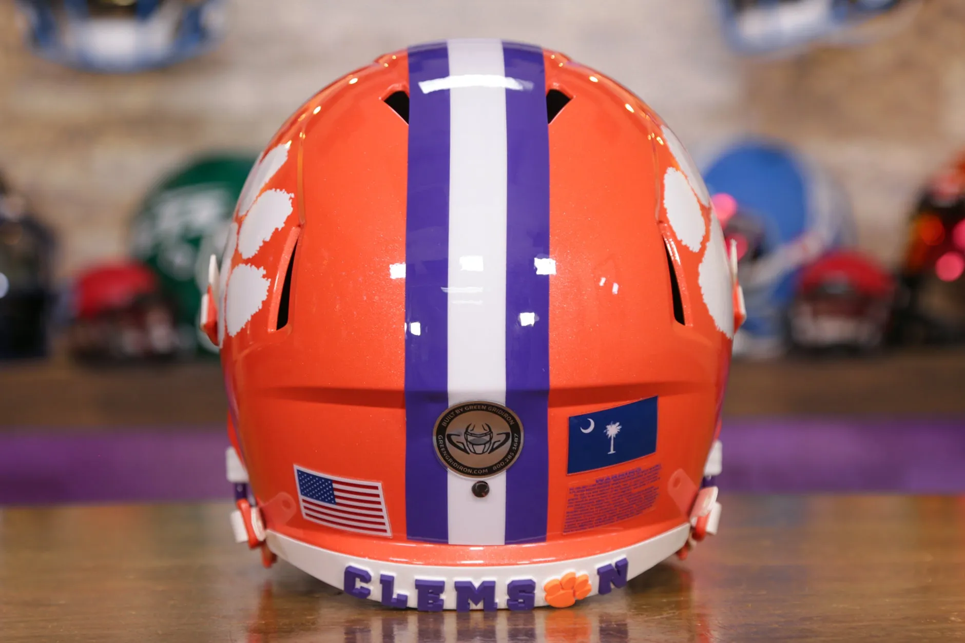 Clemson Tigers Riddell Speed Replica Helmet - GG Edition 00233