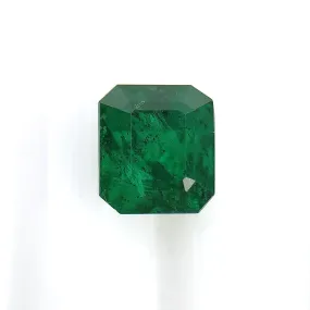 EMERALD Gemstone Normal Cut : 1.42cts Natural Untreated Unheated Green Emerald Octagon Shape 6.2*5.5mm (With Video)