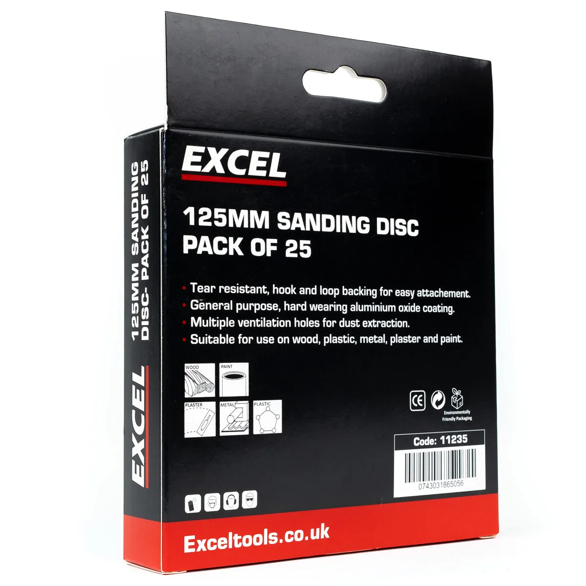 Excel 125mm Sanding Disc 240G Pack of 25