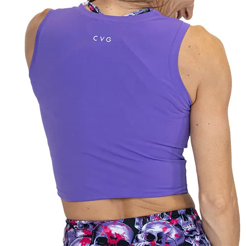 Fitted Crop Top | Purple