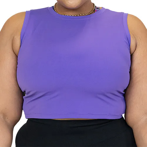 Fitted Crop Top | Purple