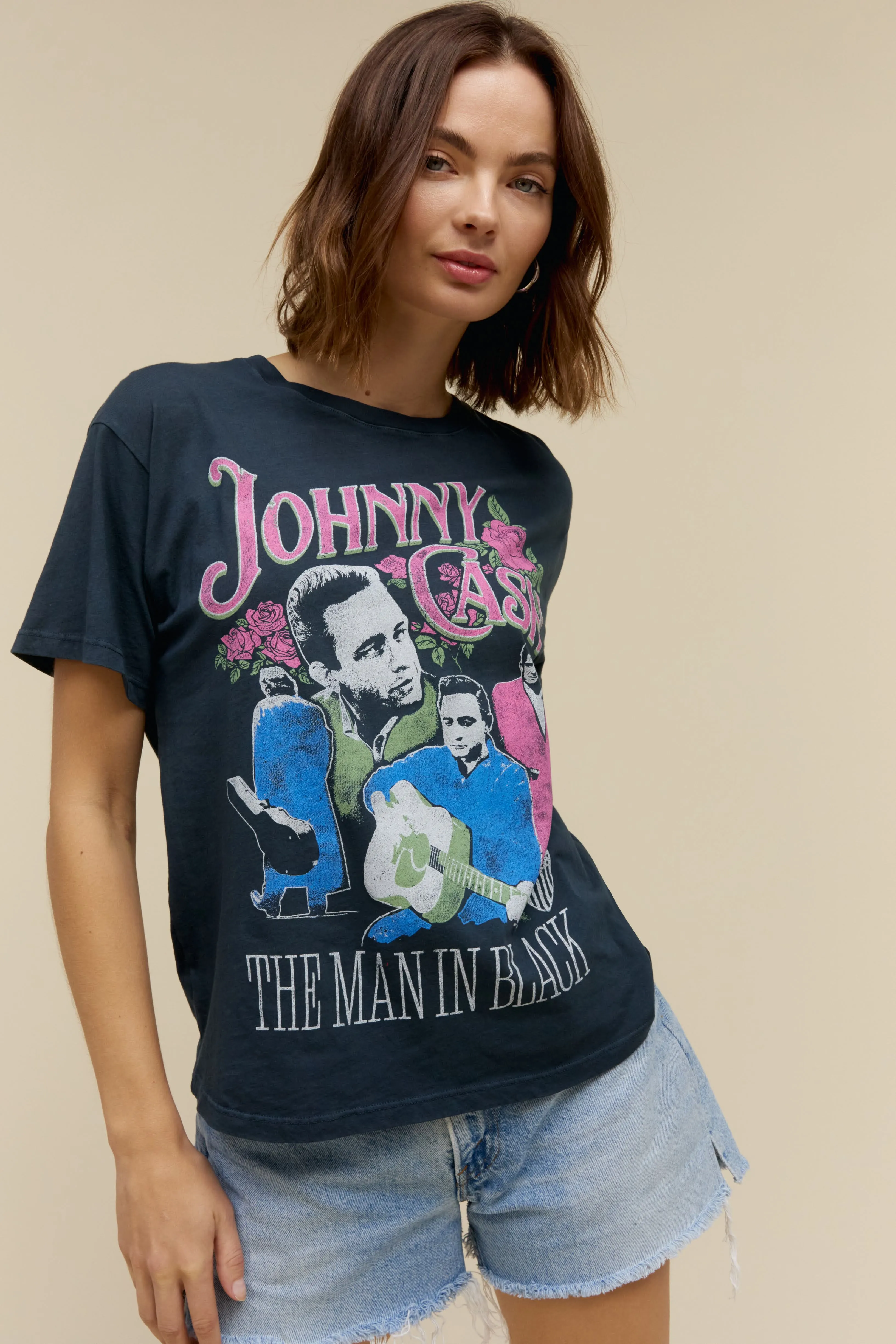 Johnny Cash A Man Comes Around Boyfriend Tee