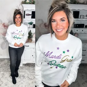 Mardi Gras Queen Glitter Sweatshirt