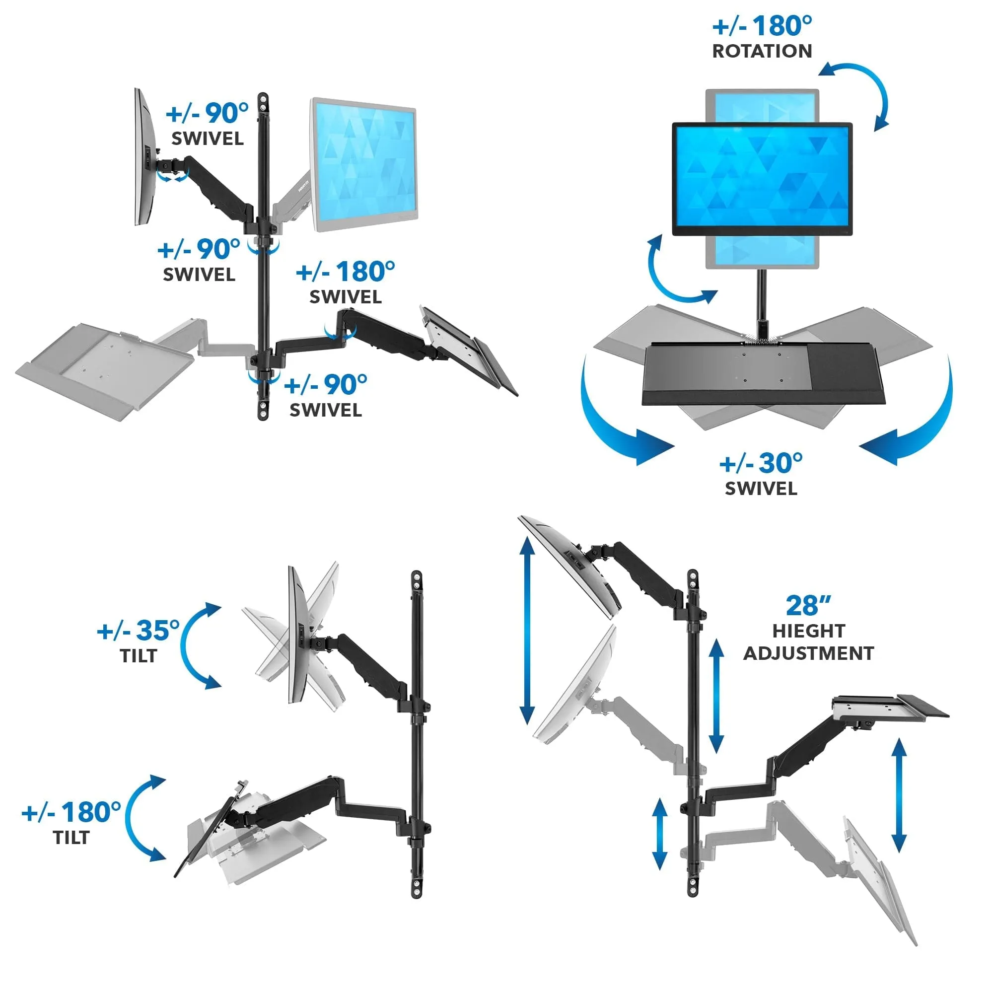 Monitor Wall Mount Workstation