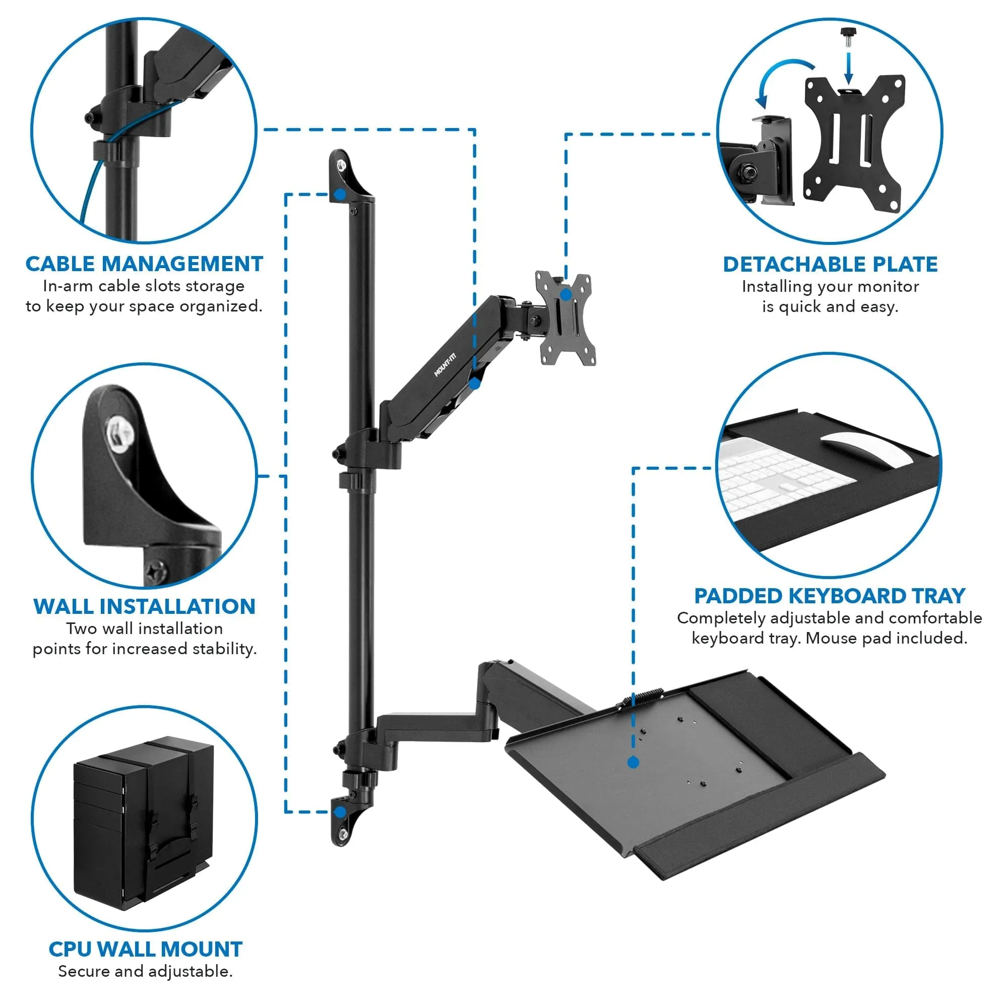 Monitor Wall Mount Workstation