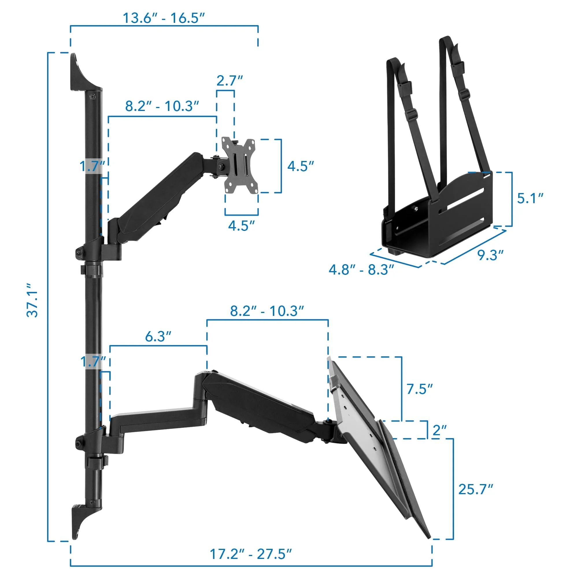 Monitor Wall Mount Workstation