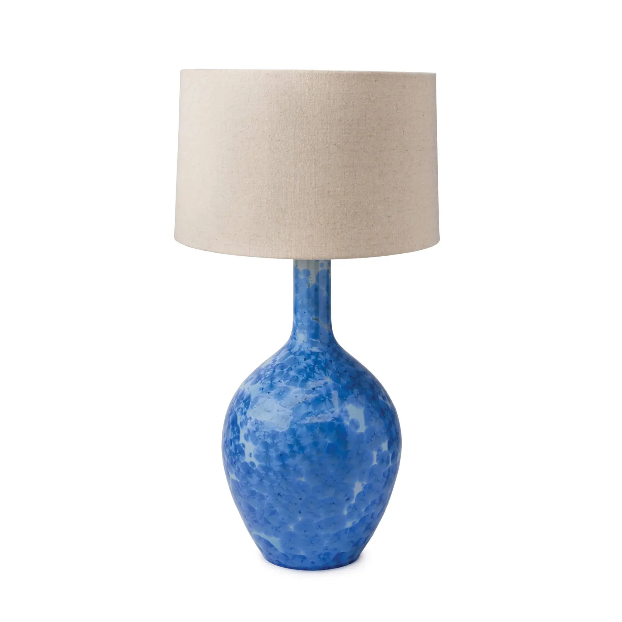 Simon Pearce Crystalline Cobalt Warren Lamp