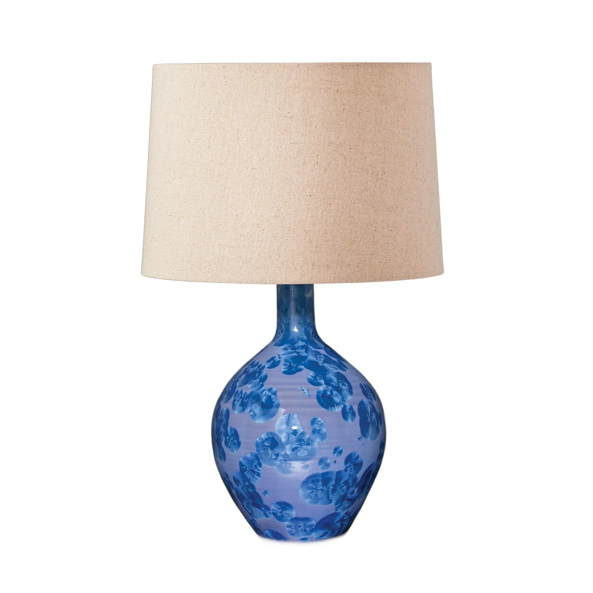 Simon Pearce Crystalline Cobalt Warren Lamp