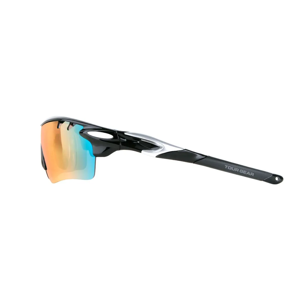 Tour Gear Gloss Black Interchangeable Sunglasses (with 5 Lense)