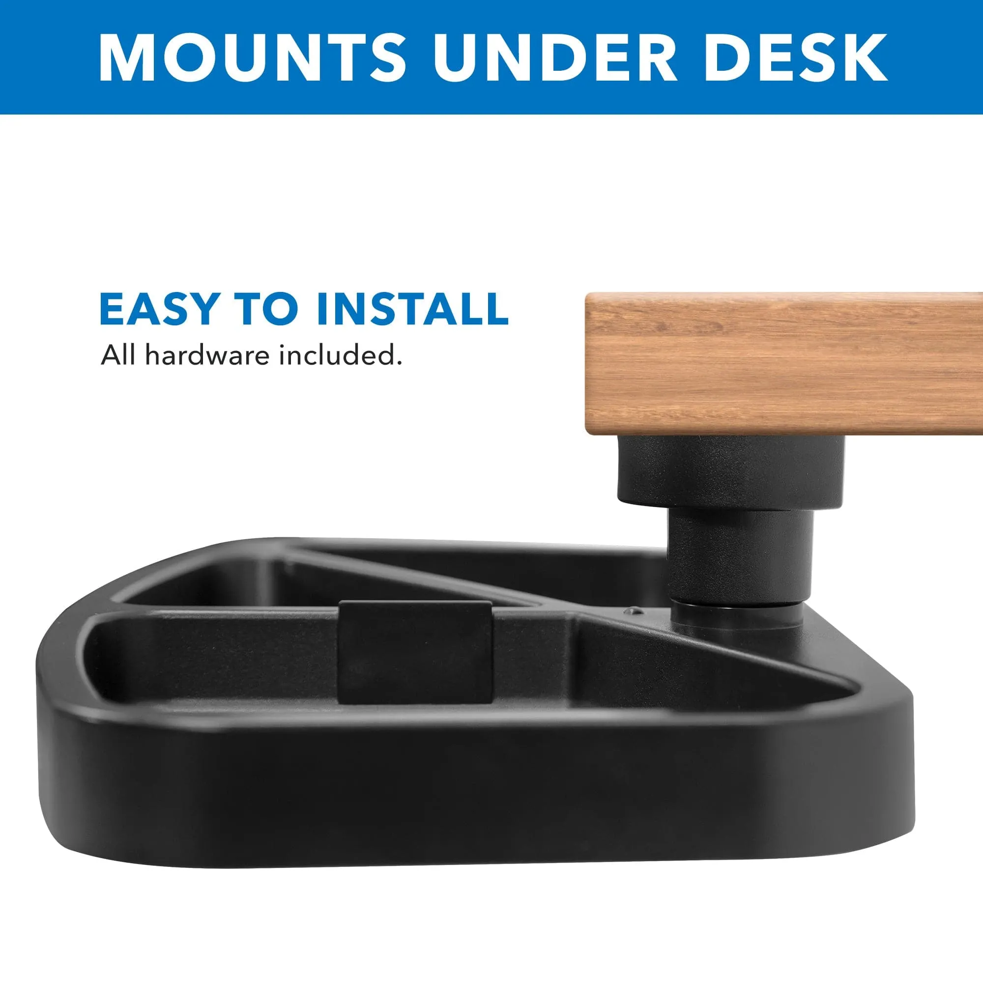 Under Desk Swivel Storage Tray