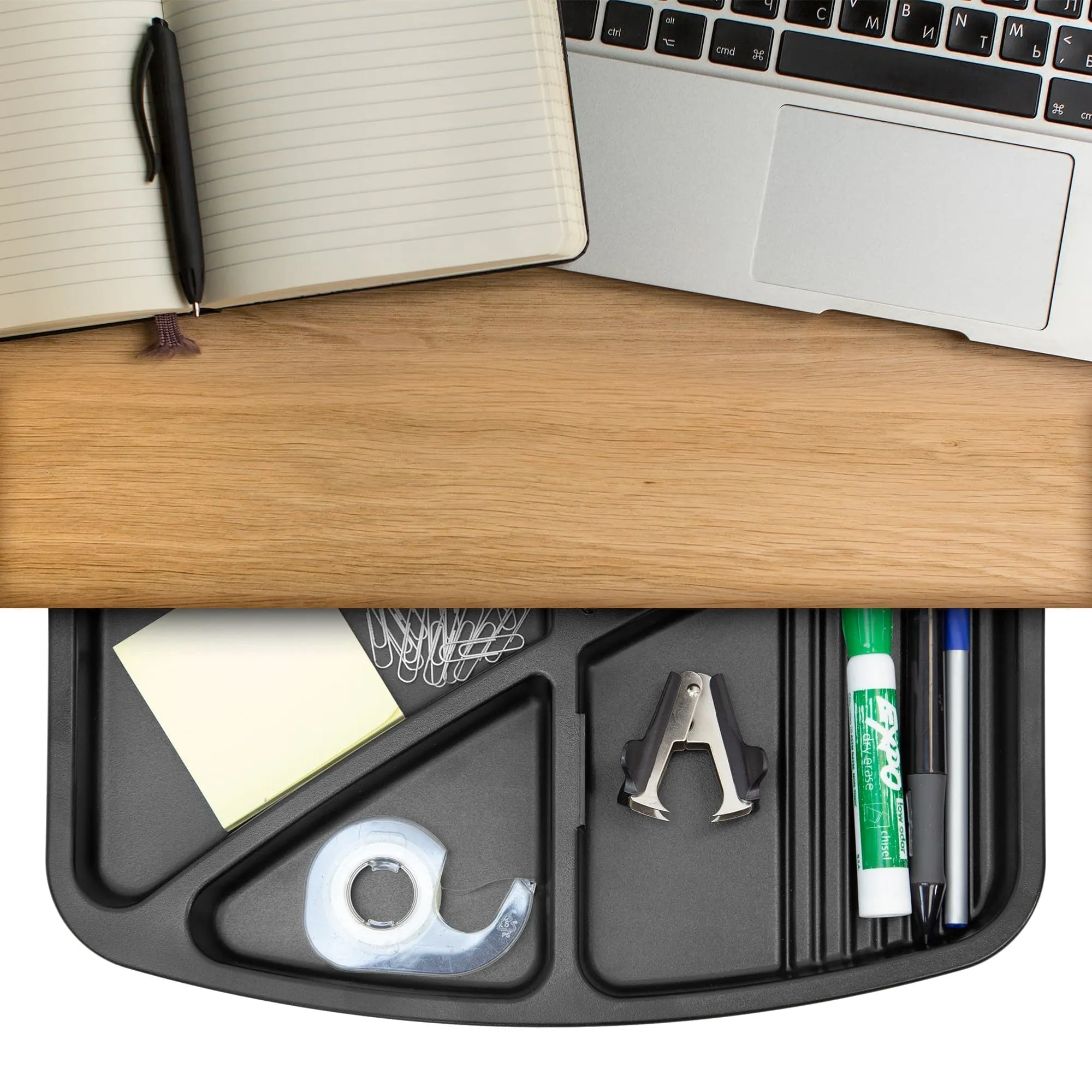 Under Desk Swivel Storage Tray